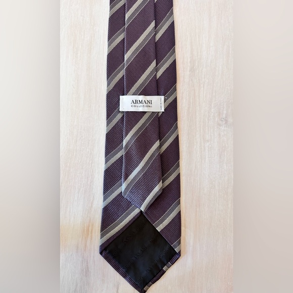 Armani Collezioni Made in Italy Men’s Tie Gray - Picture 2 of 5